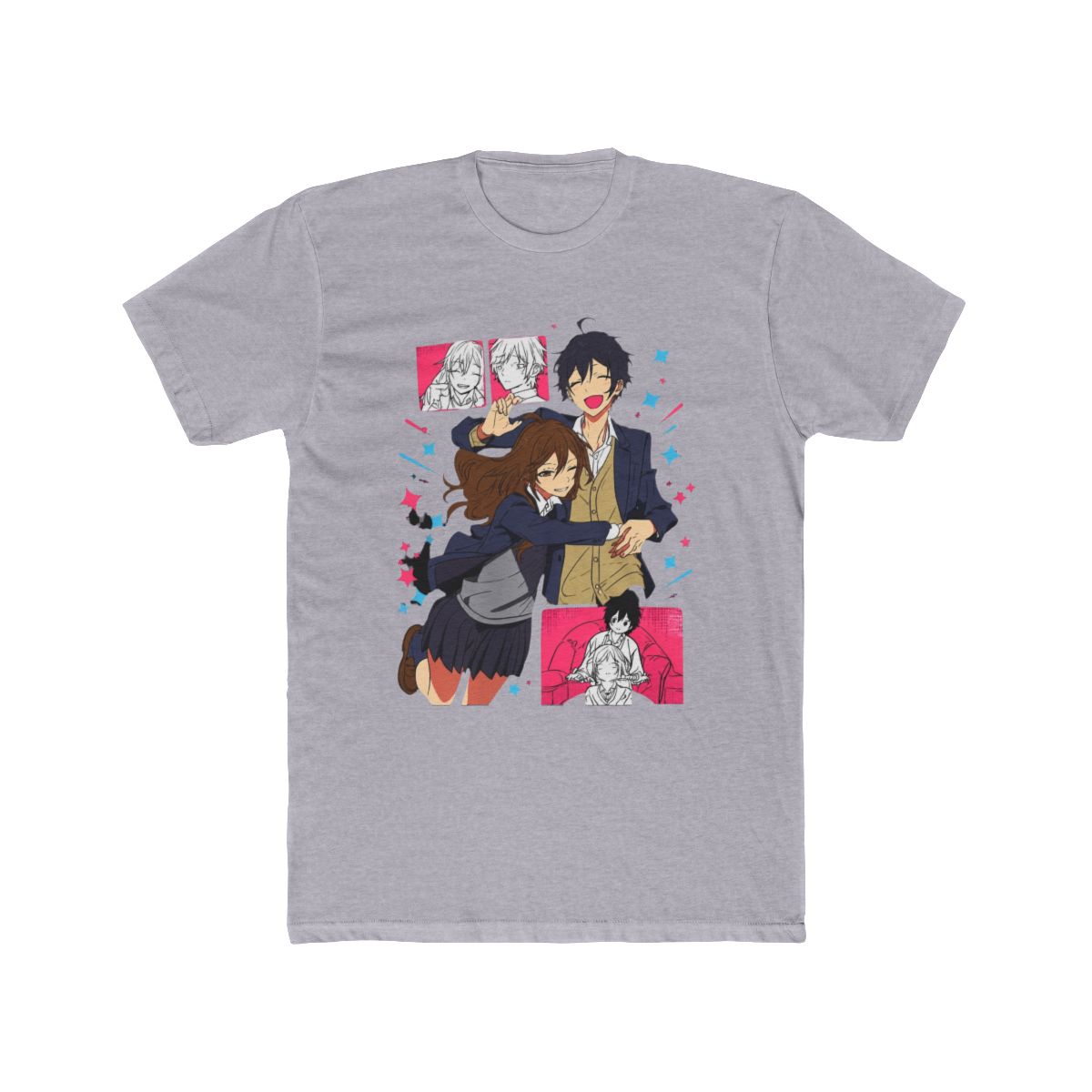 HUBGO Anime Horimiya T Shirt Merch Casual Short Sleeved T Shirt Tee, Adult, Size: 4XL, Black - alternate angle 3, merchandise