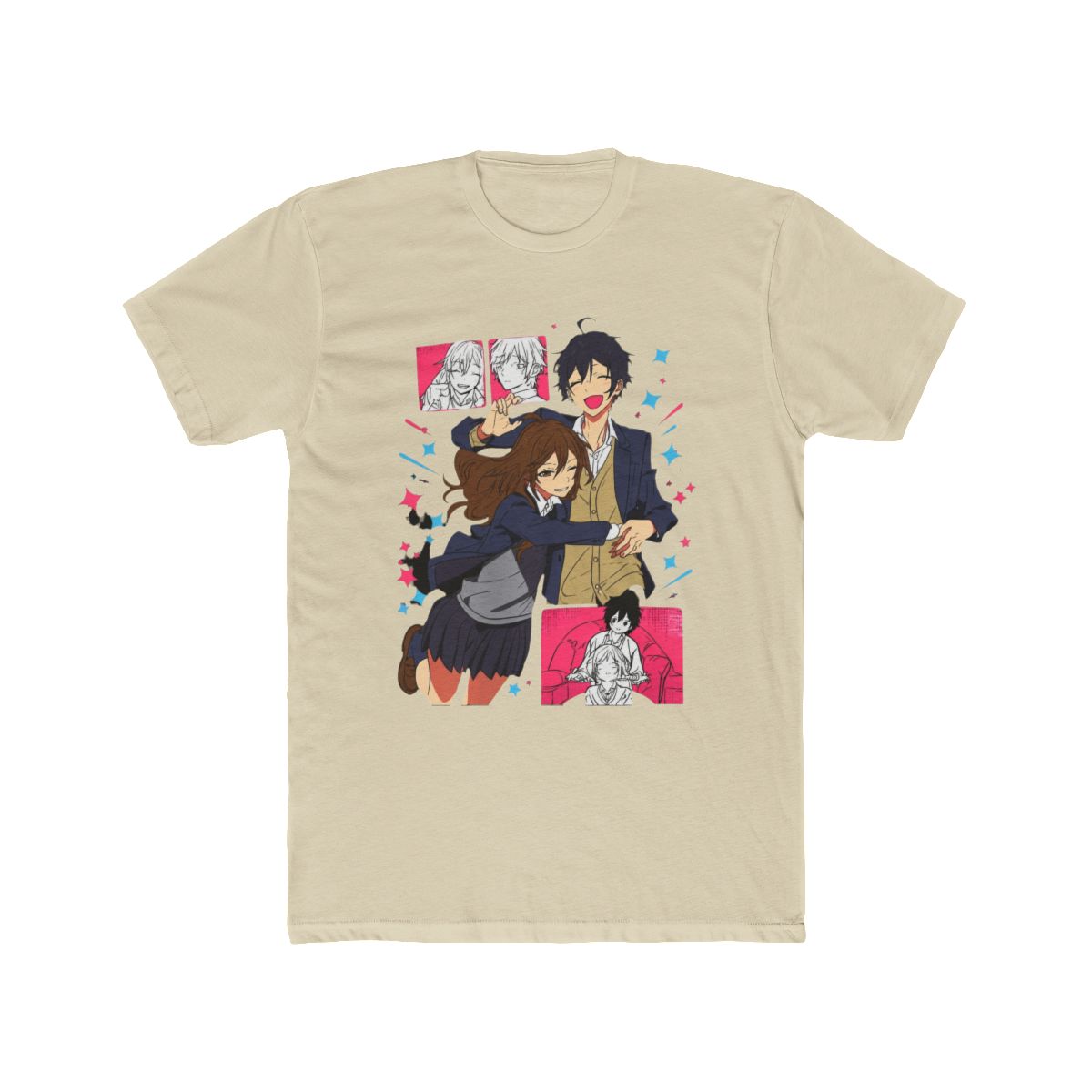 HUBGO Anime Horimiya T Shirt Merch Casual Short Sleeved T Shirt Tee, Adult, Size: 4XL, Black