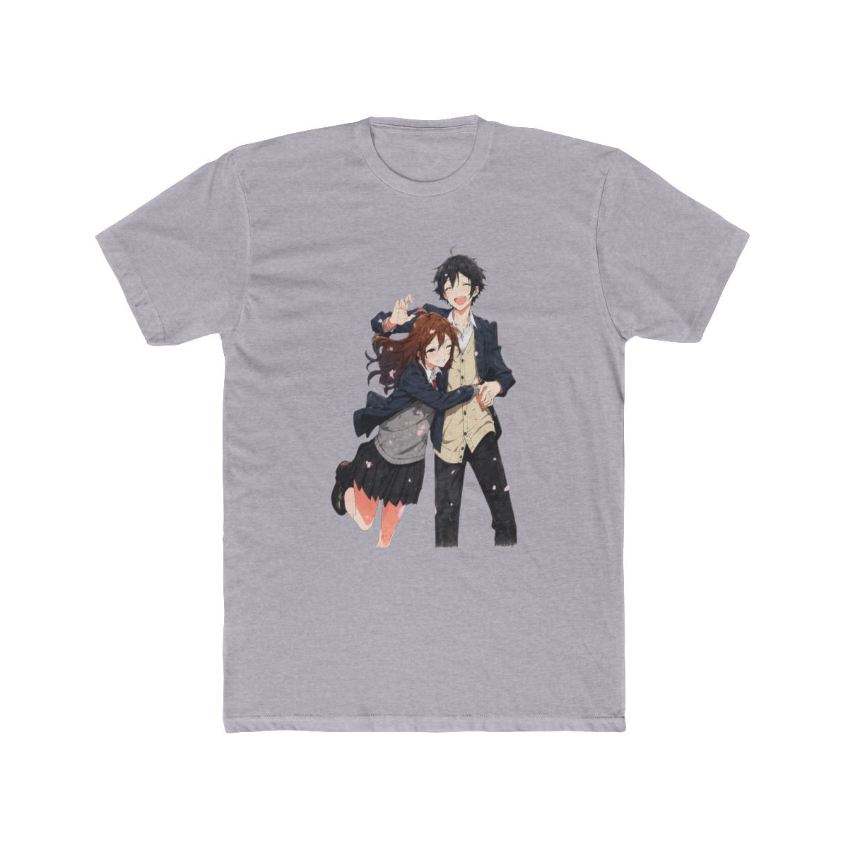 Horimiya Duo Hug Boyfriend Fit Girls T Shirt - alternate angle 3, merchandise