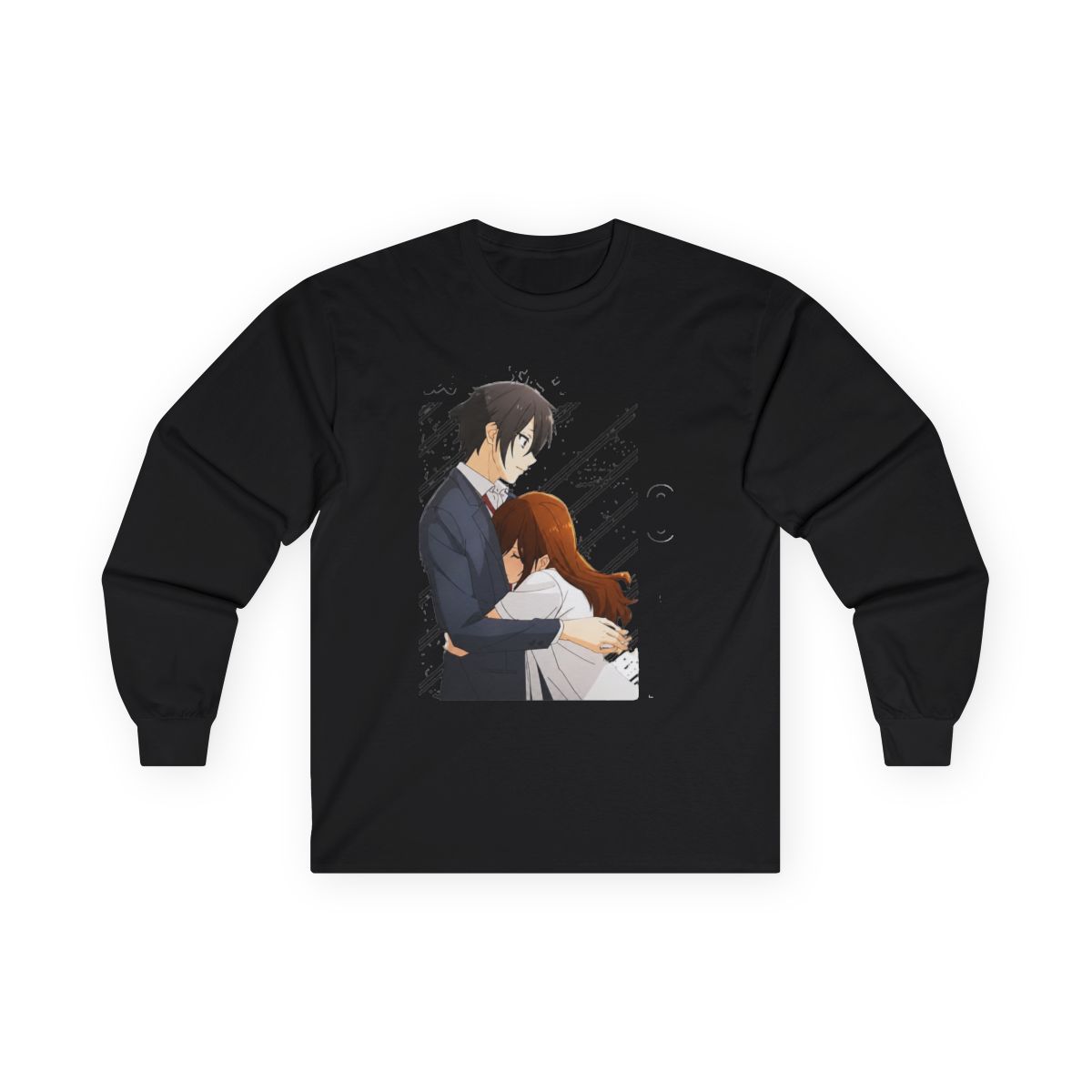 Japan Anime Horimiya Izumi Miyamura Hug Kyouko Hori Long Sleeve Men Manga Printed Hooded Long Sleeve Pullover - Official Hoodies merchandise